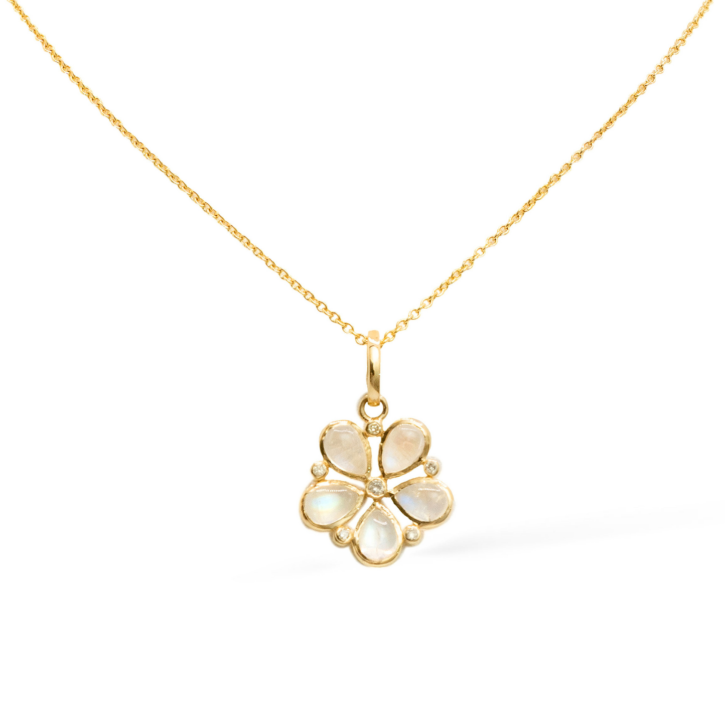 Golden Anemone Moonstone Pendant