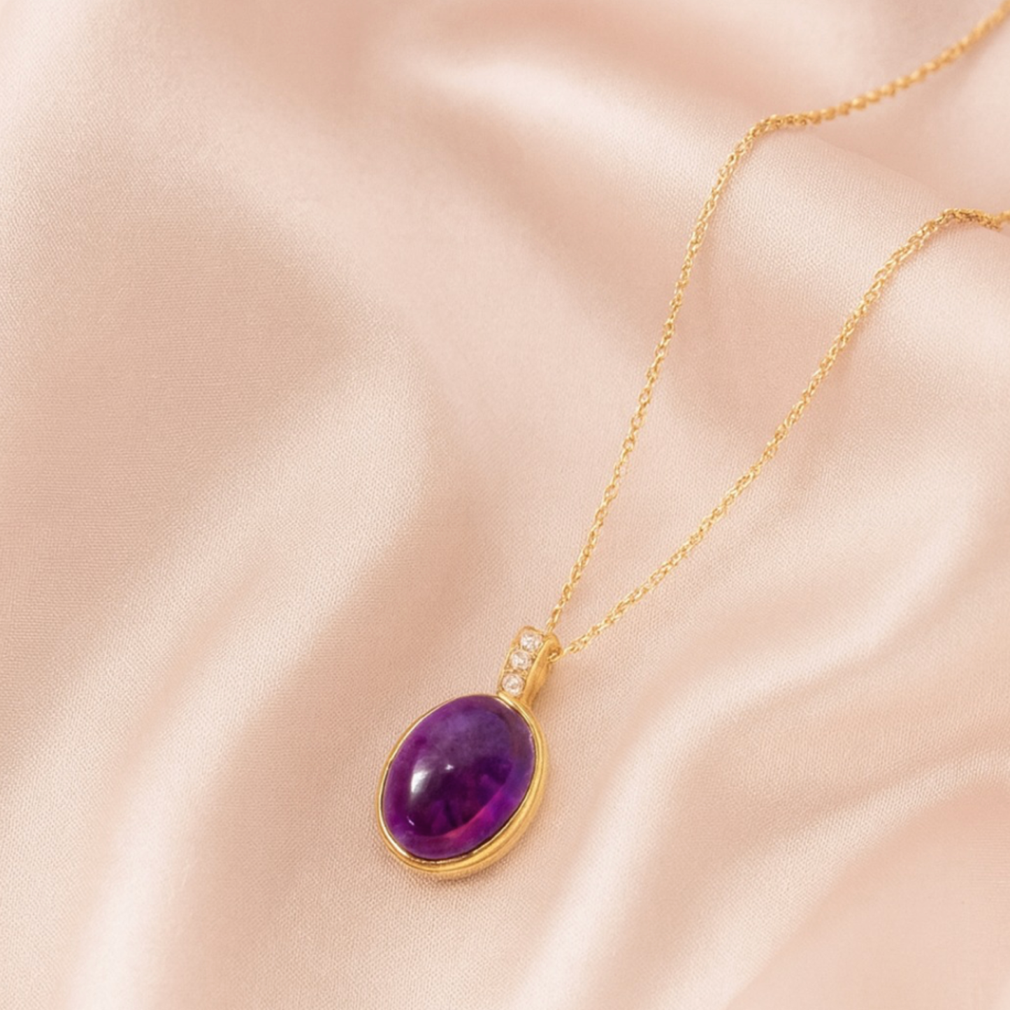 14K Gold Violette Nocturne Pendant