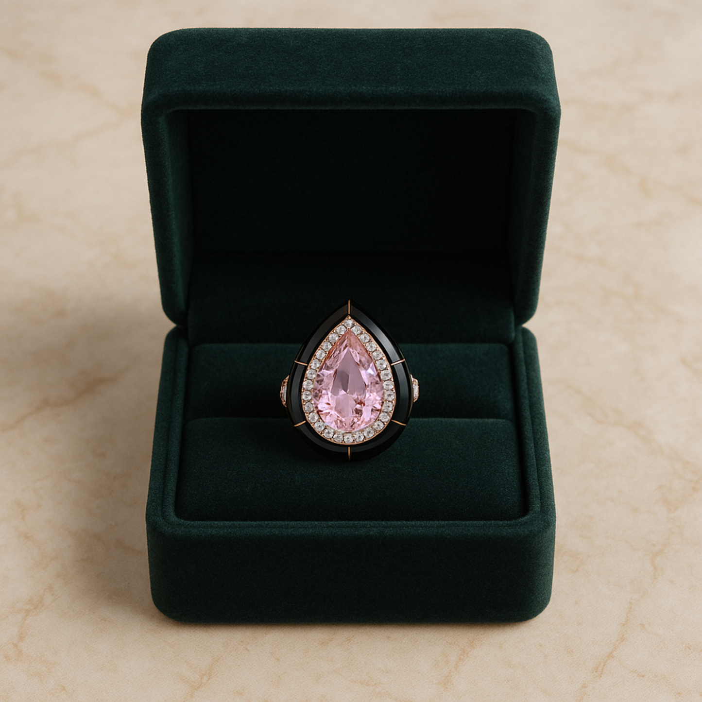 Noir Rosé Diamond & Onyx Ring