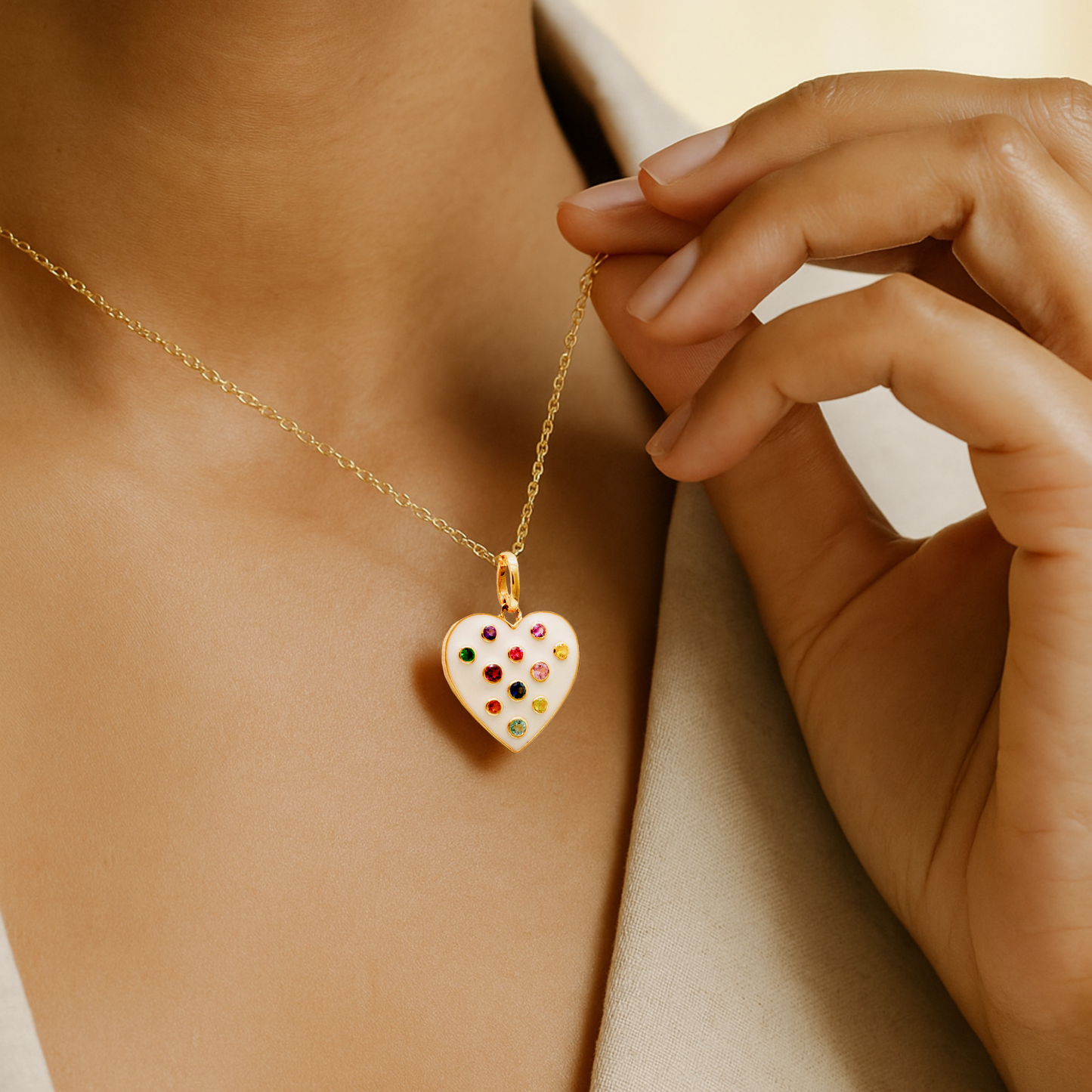 14K Yellow Gold Amour Chromatique Pendant