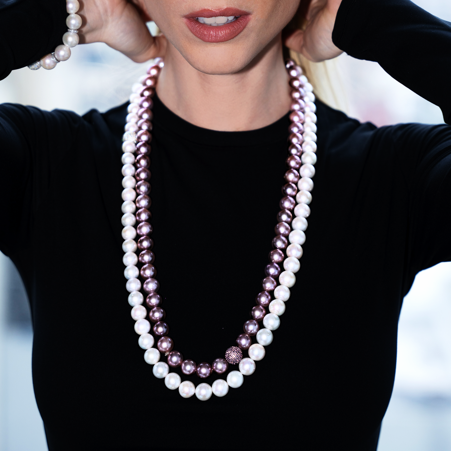 Silken Dusk Tahitian Pearl Necklace