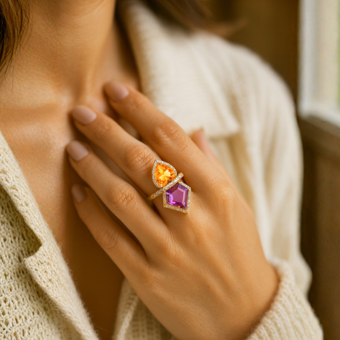 14K Yellow Gold Dualité Ring