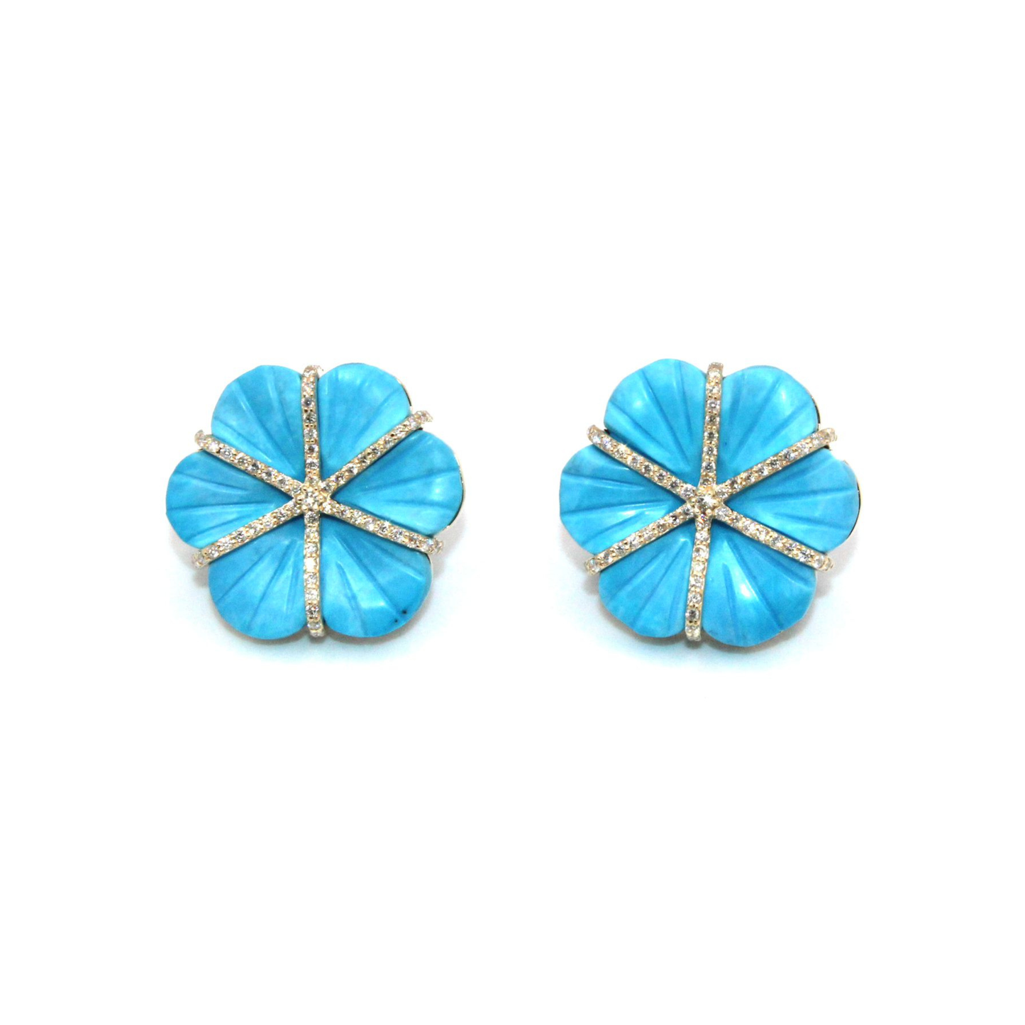 Celestial Blossom Turquoise Studs