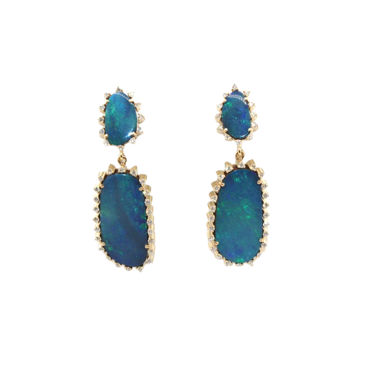 Midnight Sky Opal Earrings