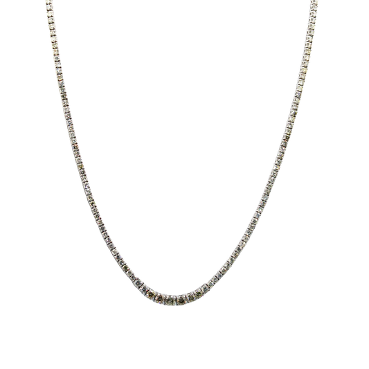 Gold Diamond Tennis Necklace