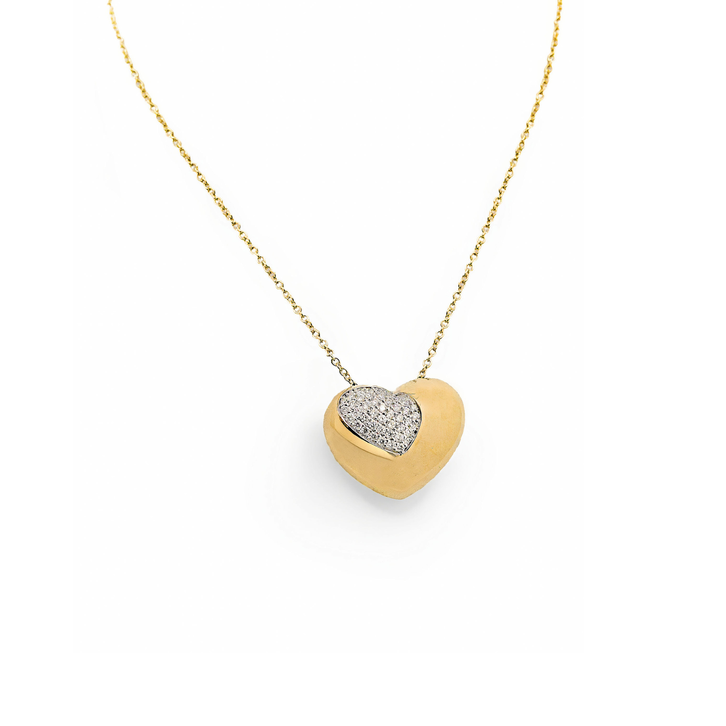 Heart Diamond Pendant Necklace in 14K Gold