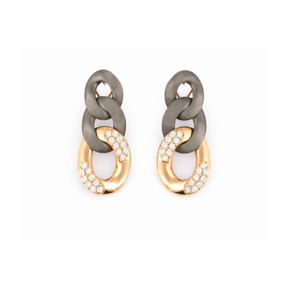Groumettona Links Gold & Diamond Earrings
