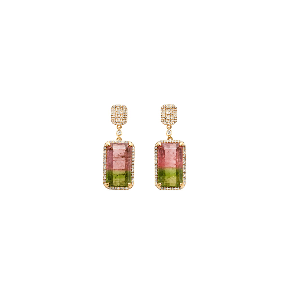 Watermelon Tourmaline Earrings