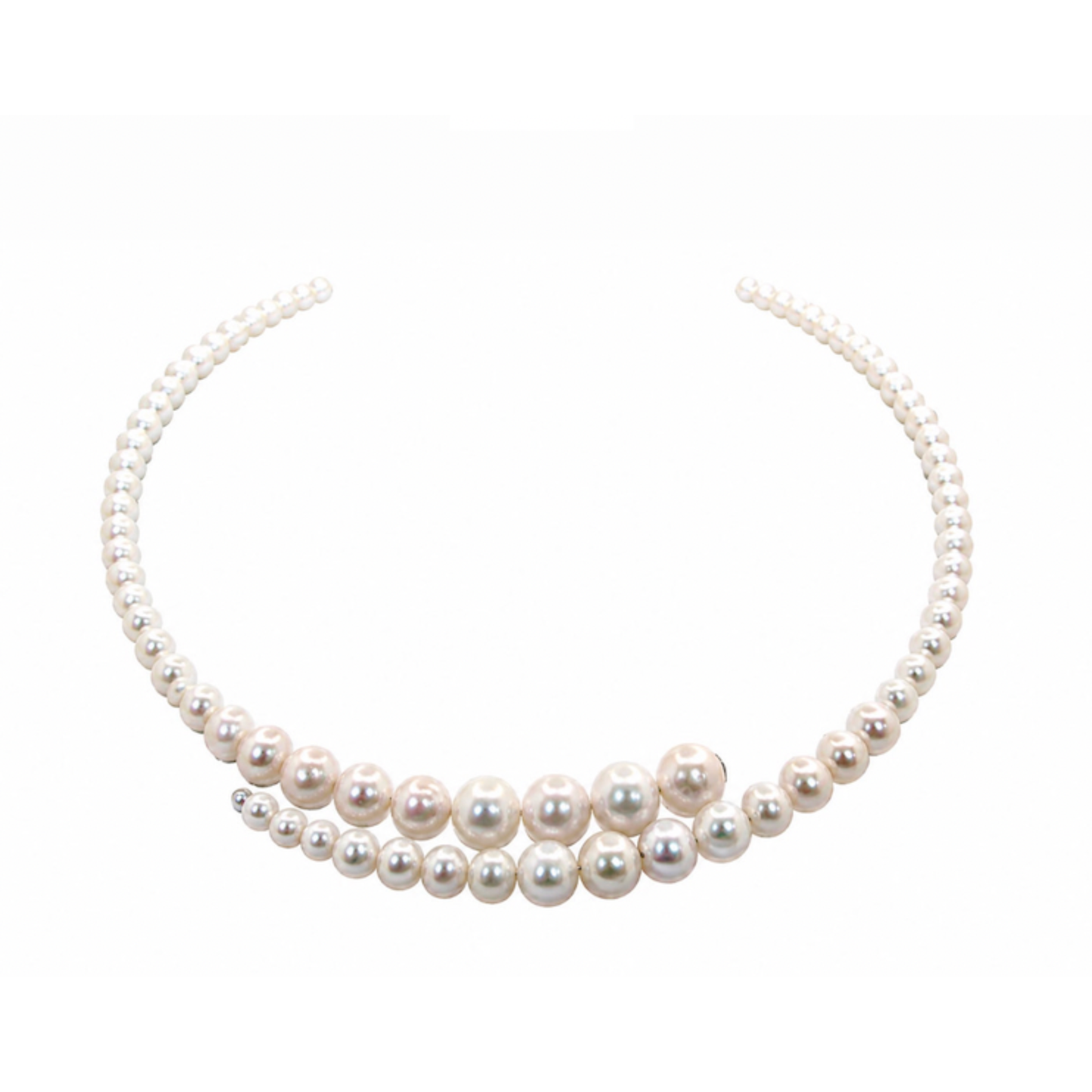 18K Gold White Pearl Necklace