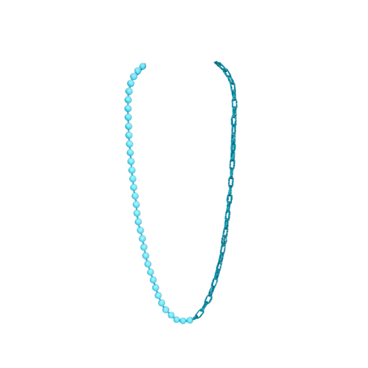 Gold Turquoise Link Necklace