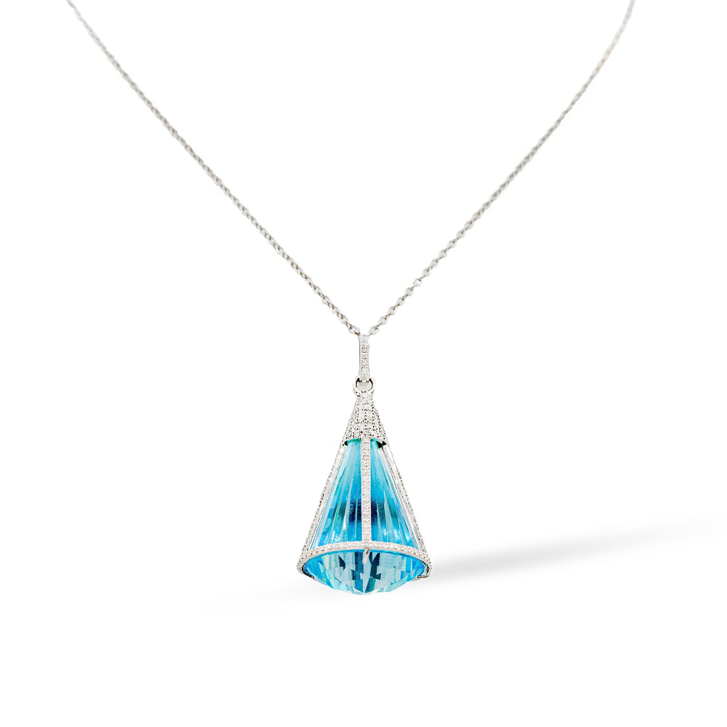 Lumière Atlantic Blue Topaz Pendant