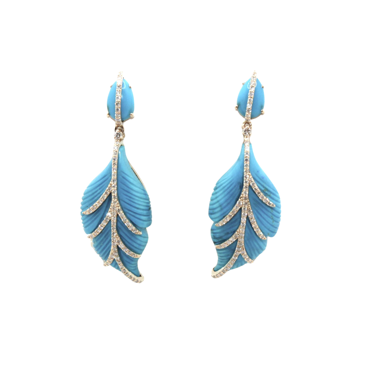 Turquoise Leaf Earrings