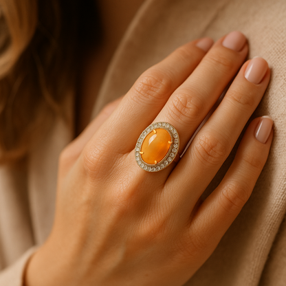 Opal & Diamond Imperial Glow Ring