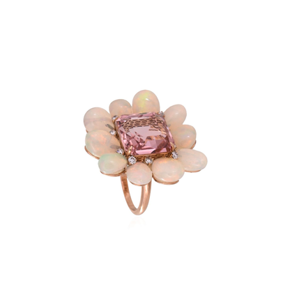 Opal & Diamond Celeste Fleur Ring