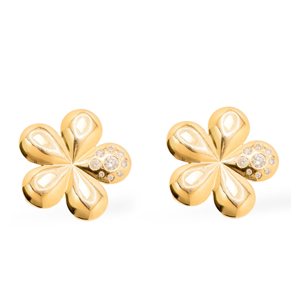 14K Yellow Gold Golden Bloom Earrings
