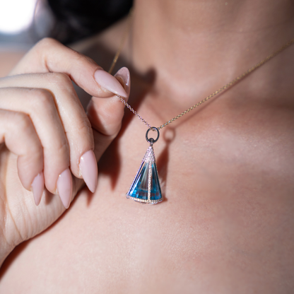 Lumière Atlantic Blue Topaz Pendant