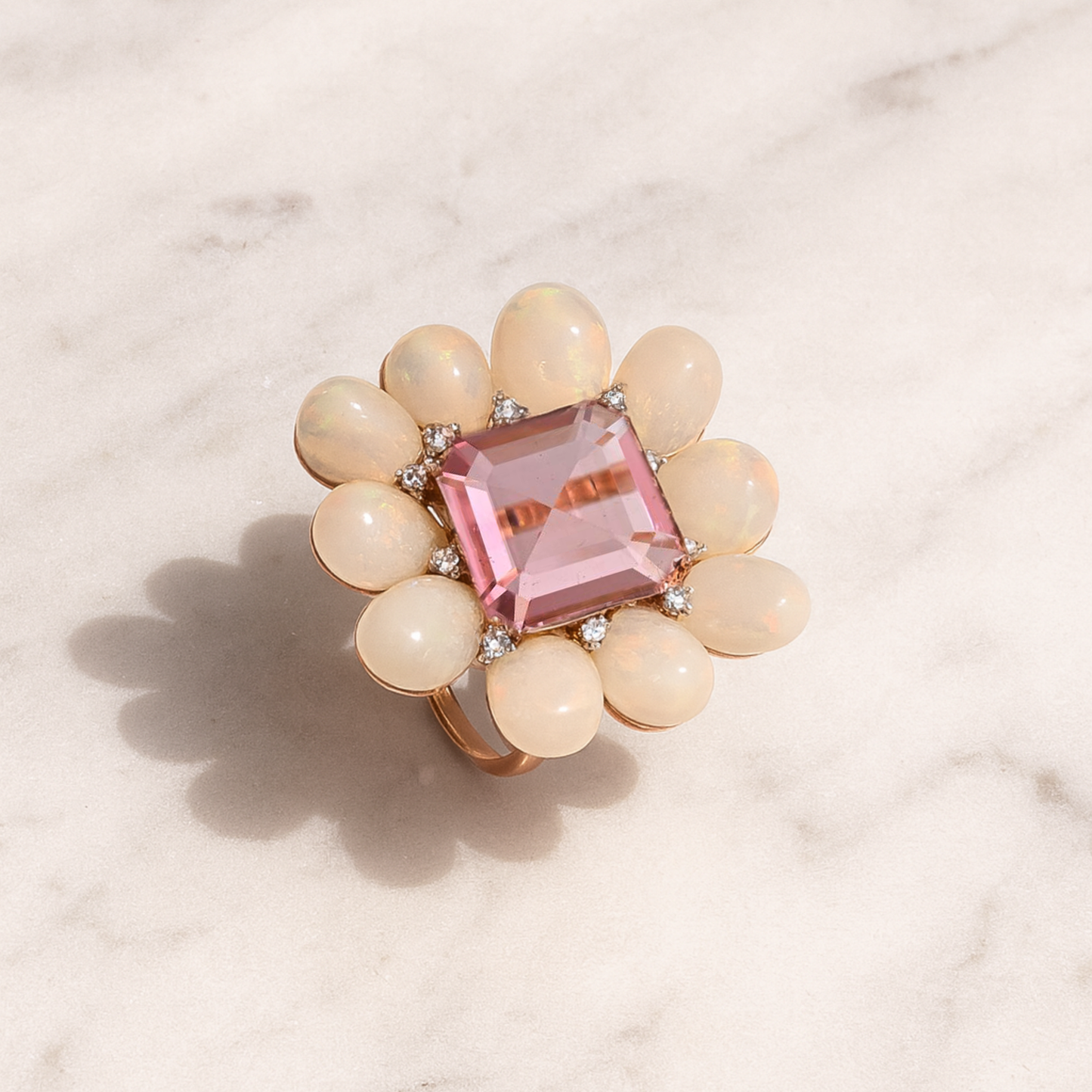 Opal & Diamond Celeste Fleur Ring