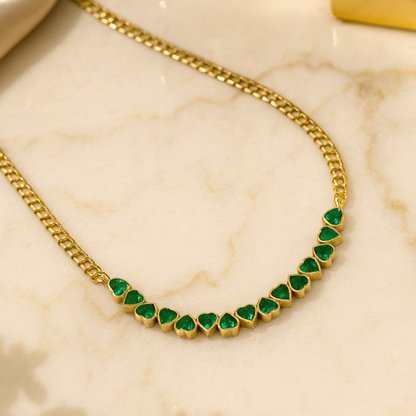 Emerald Heart Necklace