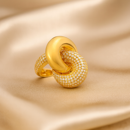 14K Yellow Gold Gilded Knot Ring