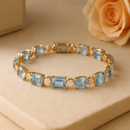 Glaciere Aquamarine & Diamond Bracelet