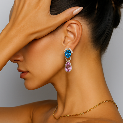 Silver 925 Violet Horizon Earrings