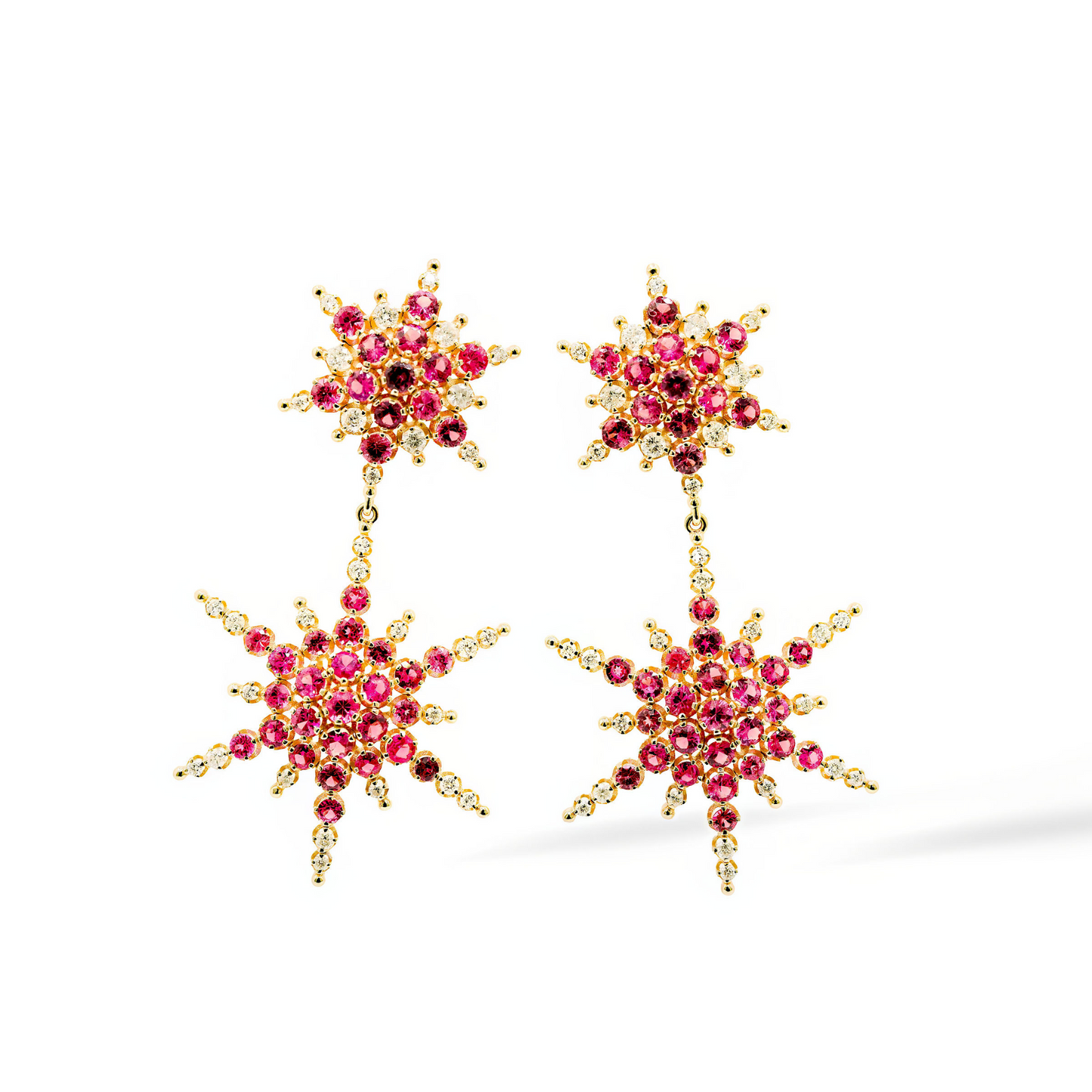 Pink Comet Earrngs