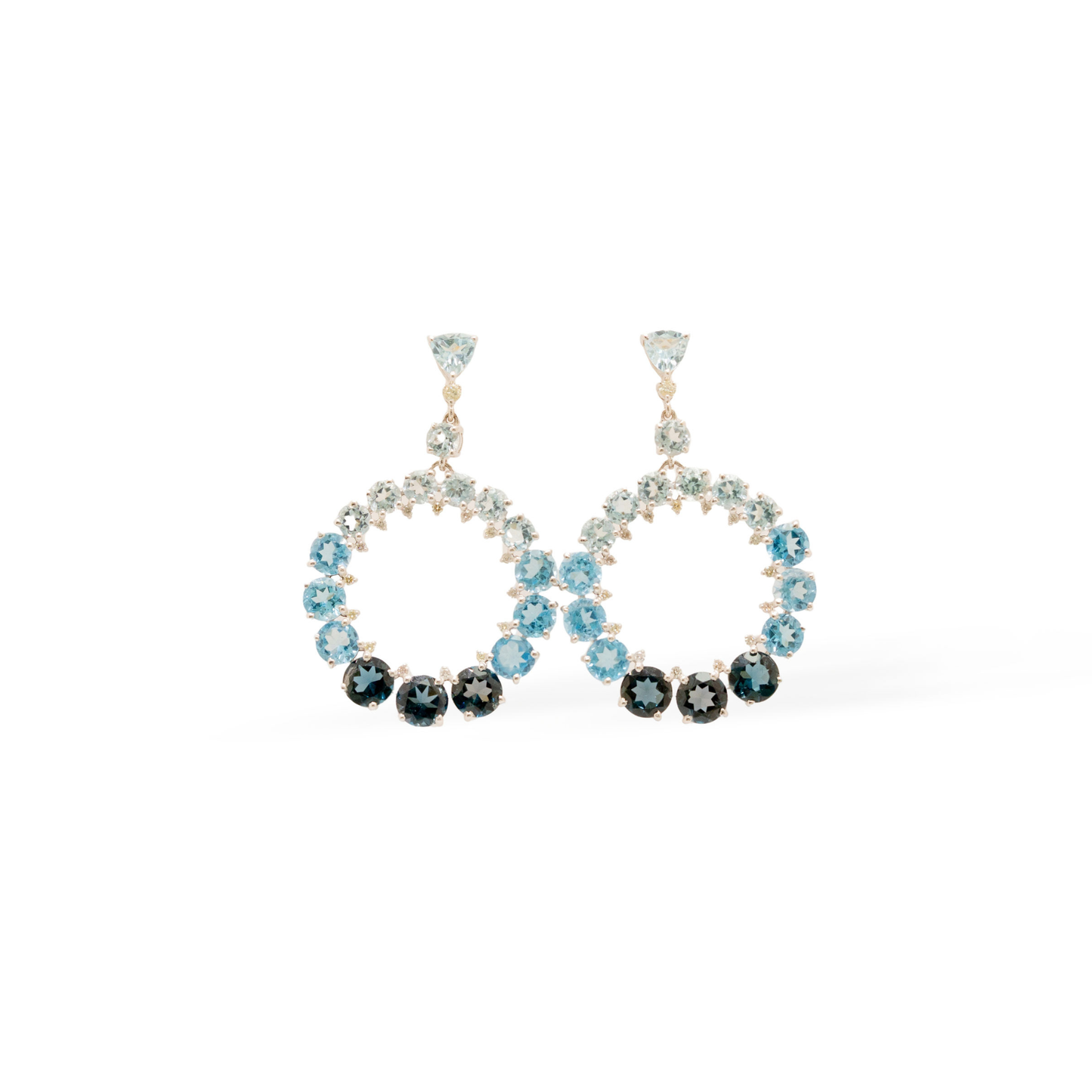 Silver Azure Halo Earrings