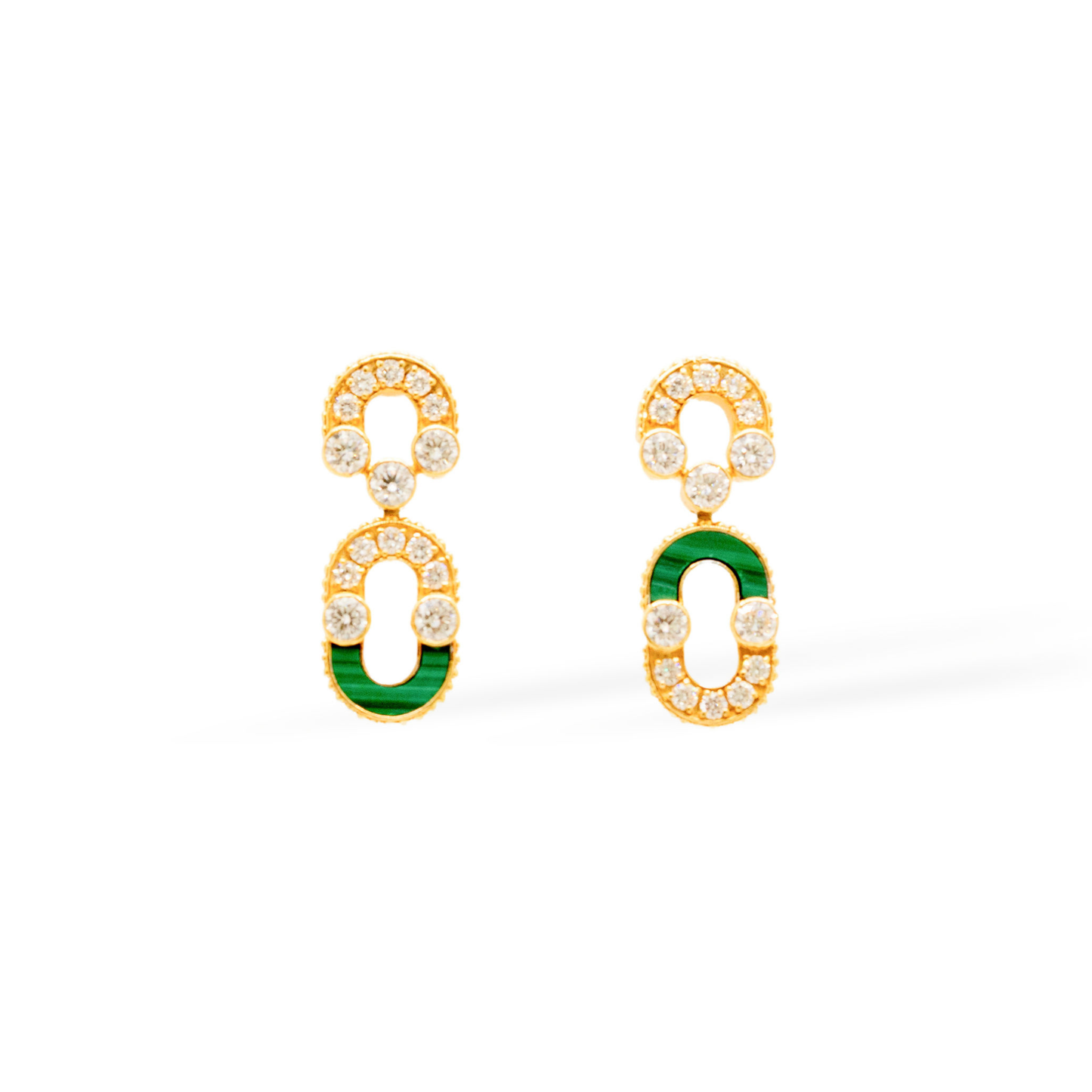 Verde Malachite Modern Earrings