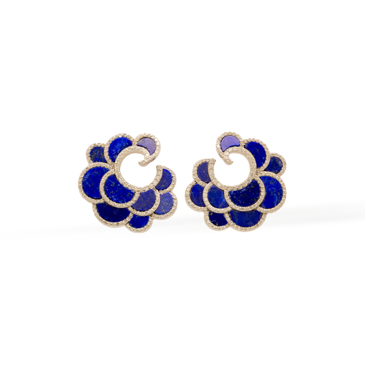 Silver Lapis Midnight Camilla Earrings