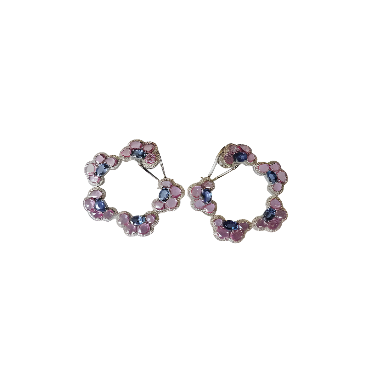 Diamond Violet Whimsy Hoops