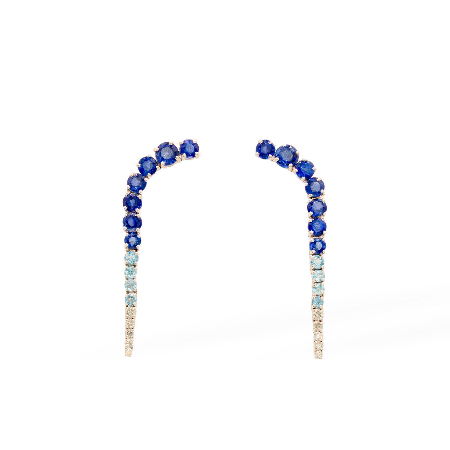 14K Gold Emerald Cascade Earrings