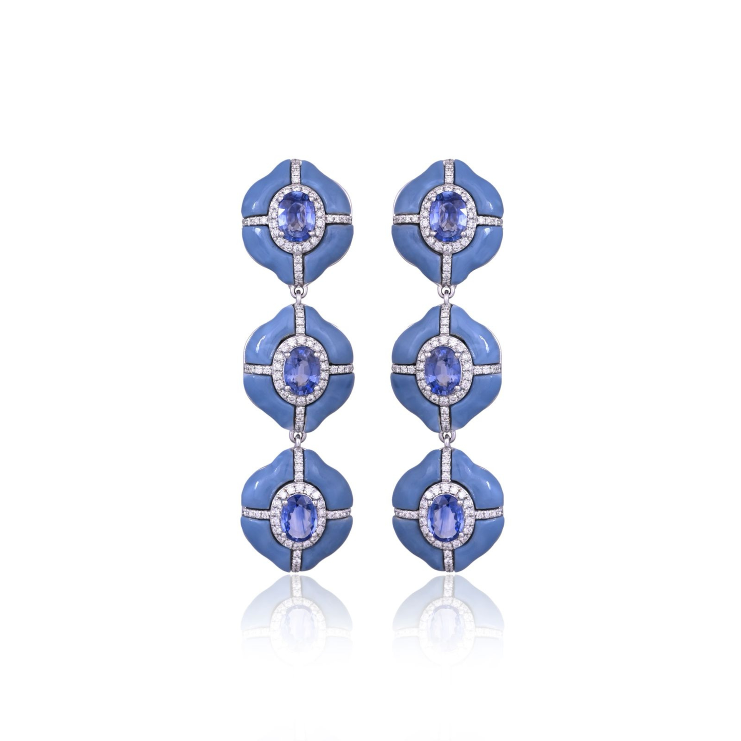 14K White Gold Azure Reverie Earrings