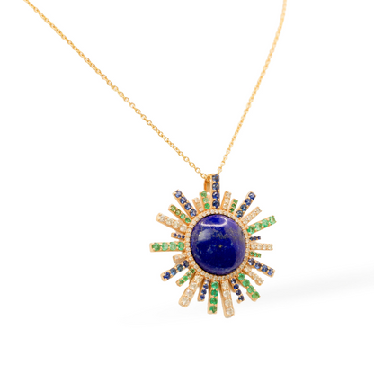 18K Yellow Gold Soleil Royale Pendant