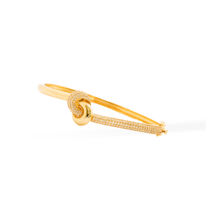 18K Yellow Gold Gilded Knot Bangle