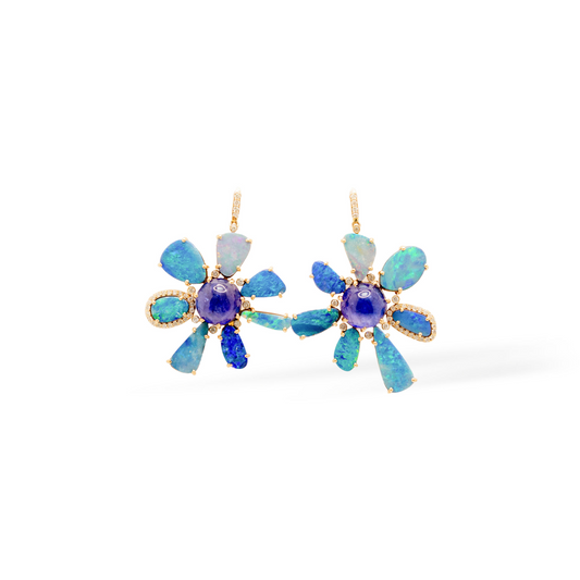 Lagoon Petals Opal Earrings